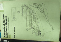 Image of ANALYSIS OF MARINE INSURANCE CLAUSES