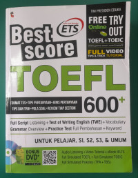 Image of Best Score TOEFL 600+