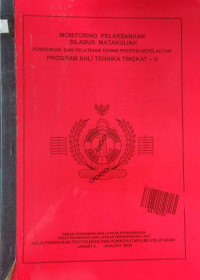 Image of MONITORING PELAKSANAAN SILABUS MATAKULIAH ATT - V
